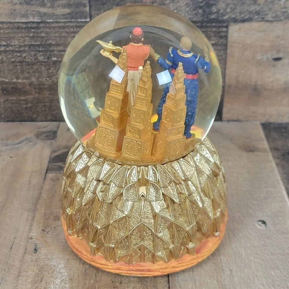 Disney Aladdin & Genie Broadway‎ Musical Snow Globe Never Had A Friend Like Me